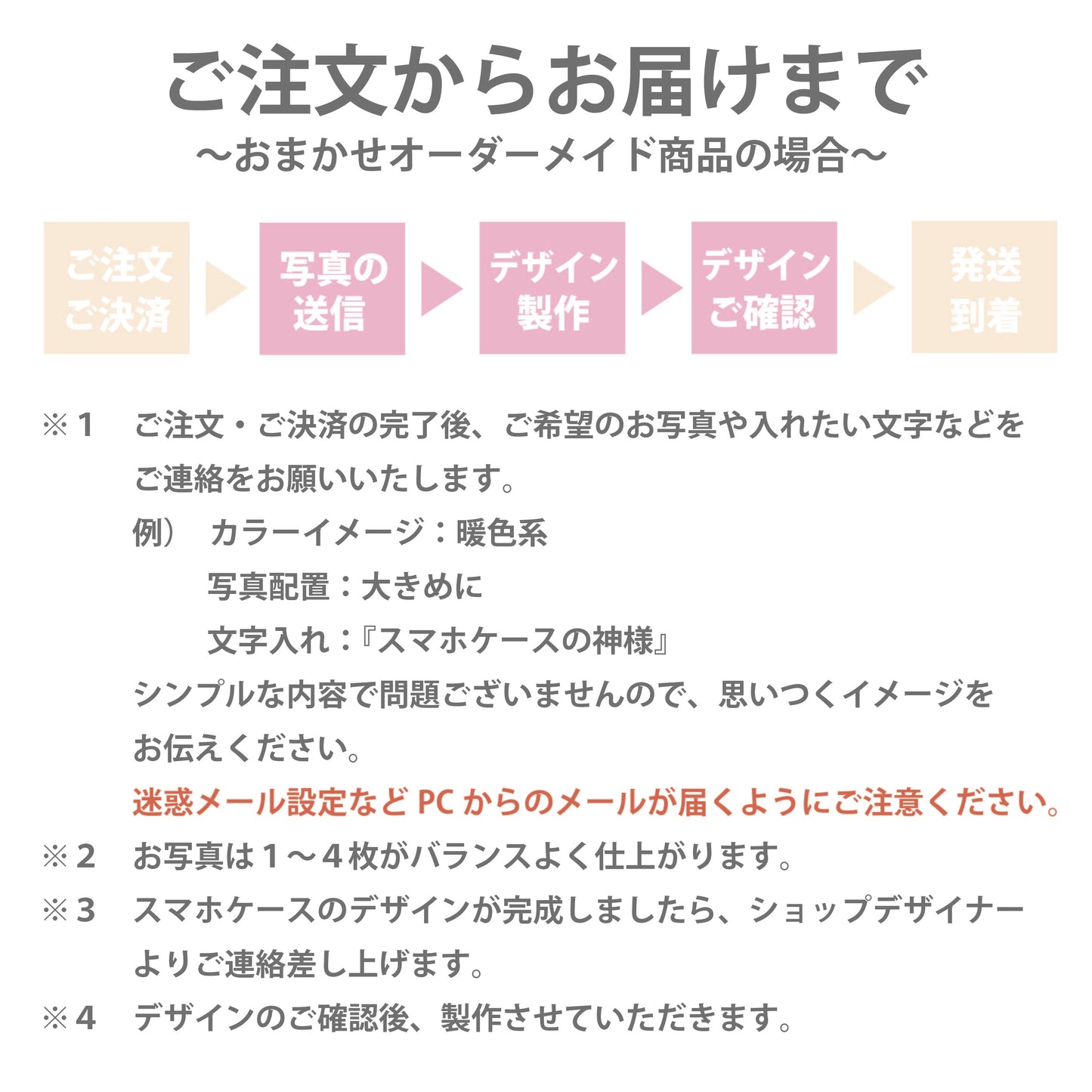 デザインおまかせ!オーダーメイドスマホケース【手帳型】